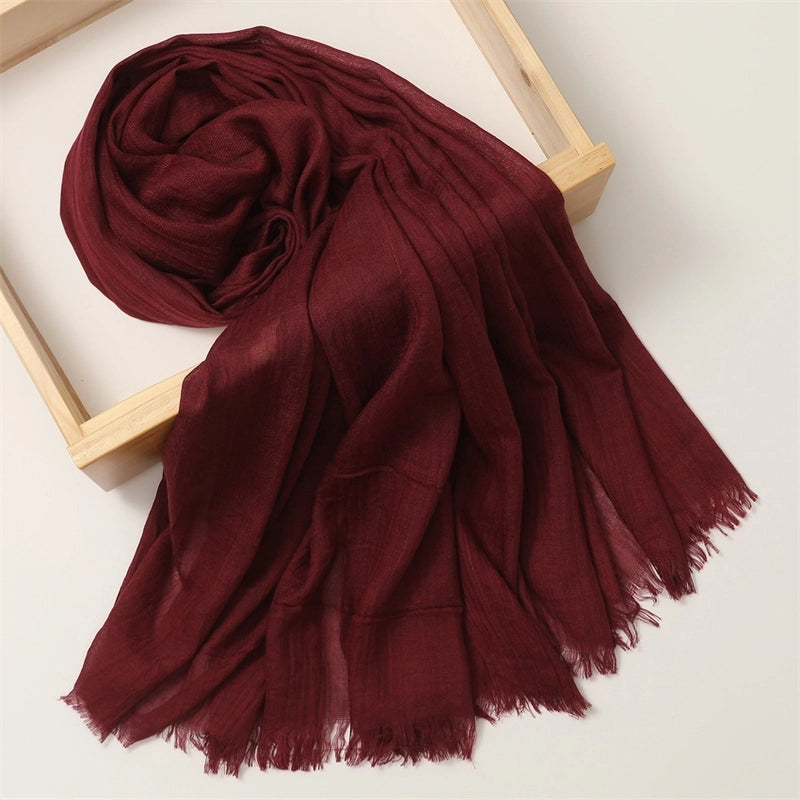 Women's Basic Solid Color Polyester Scarf