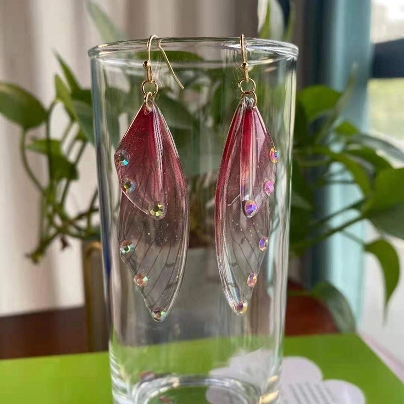 1 Pair Minimalist Wings Copper Epoxy Women's Drop Earrings