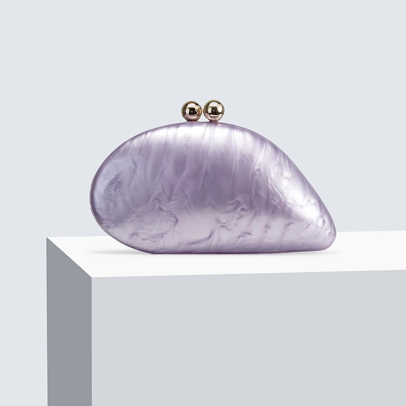 Green Arylic Solid Color Dumpling Shape Evening Bags