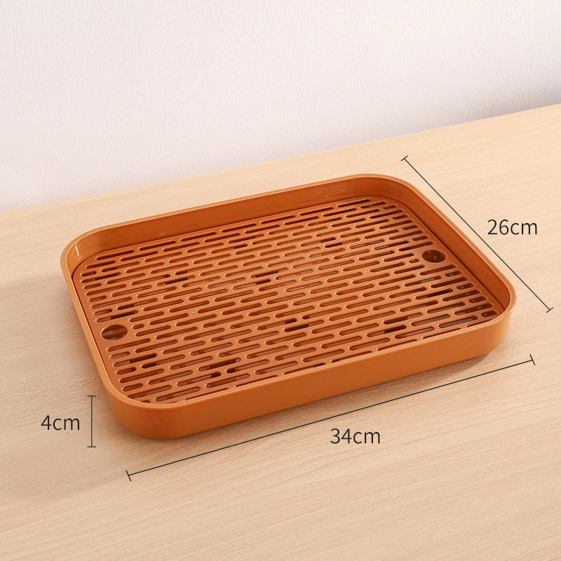 Tea Tray Household Tray Light Luxury Modern Draining Small Tea Set  Living Room Kitchen