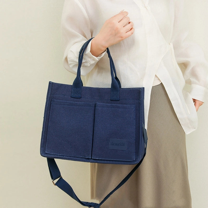 Casual Large Capacity Hand Canvas Popular Bag New Fashionable Tote Bag Casual Shoulder Bag
