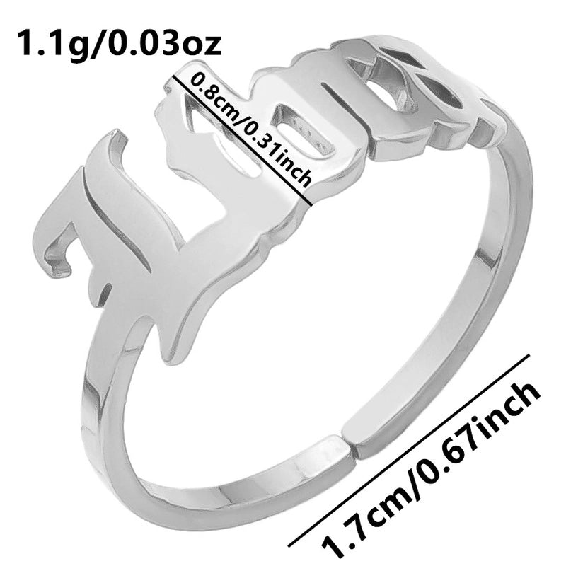 Minimalist Constellation 304 Stainless Steel 18K Gold Plated Polishing Rings