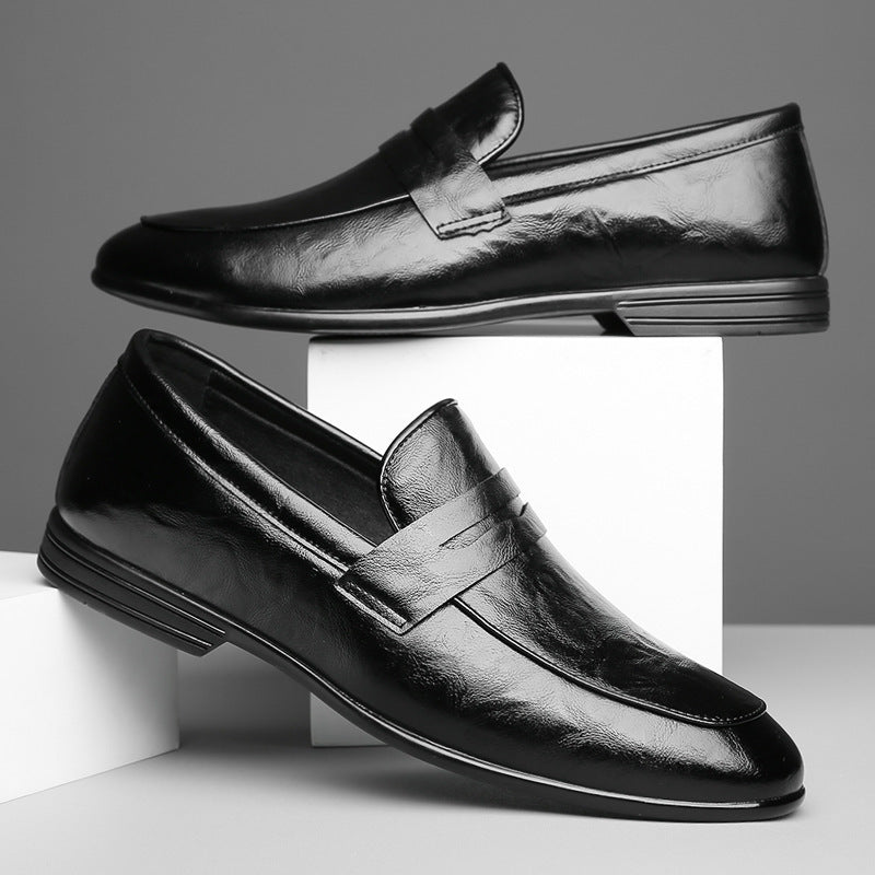 Men's British Leather Fashion Trend Casual Shoes
