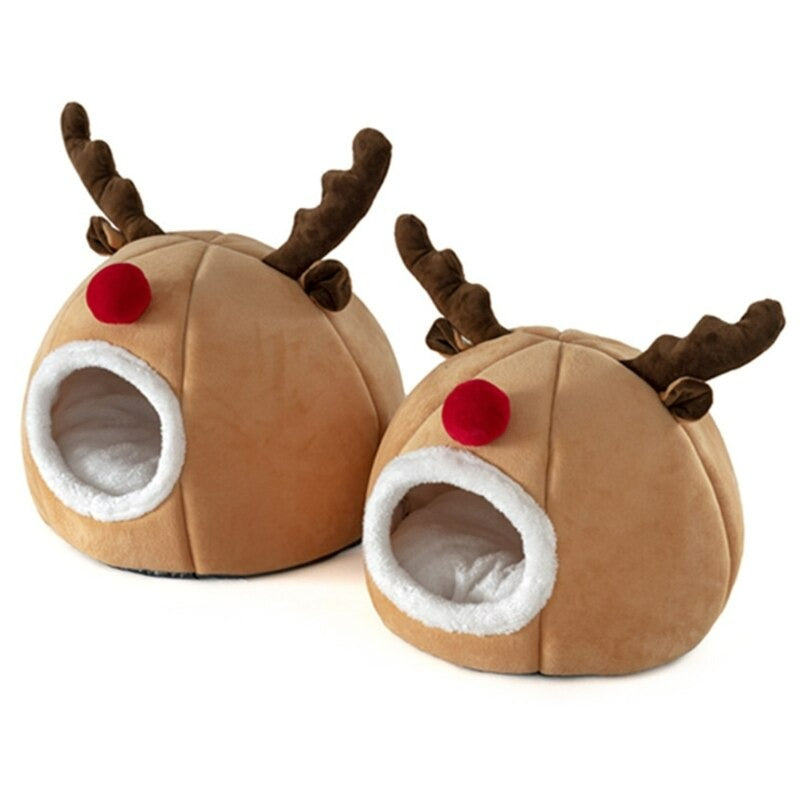 Christmas Warm Cave Cat Bed