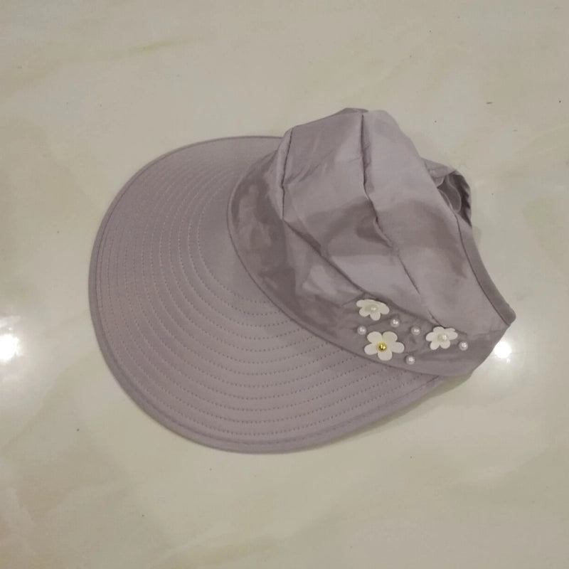 Women's Elegant Basic Minimalist Flower Big Eaves Sun Hat