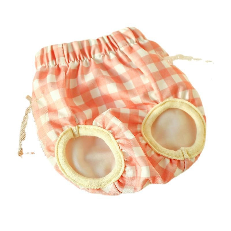 Pet Dog Menstrual Teddy Anti-harassment Physiological Pants Pet Supplies Menstrual Pants Plaid Physiological Pants