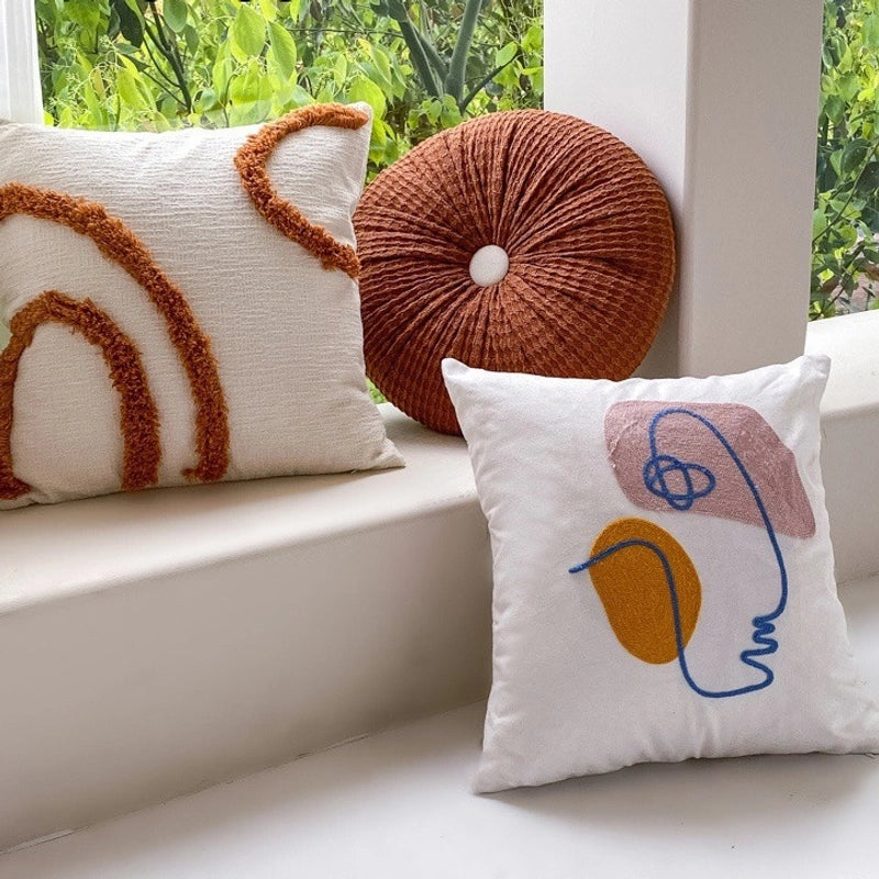 Household Modern Style Lines Polyester Pillow Cases Couch & Sofa Decor