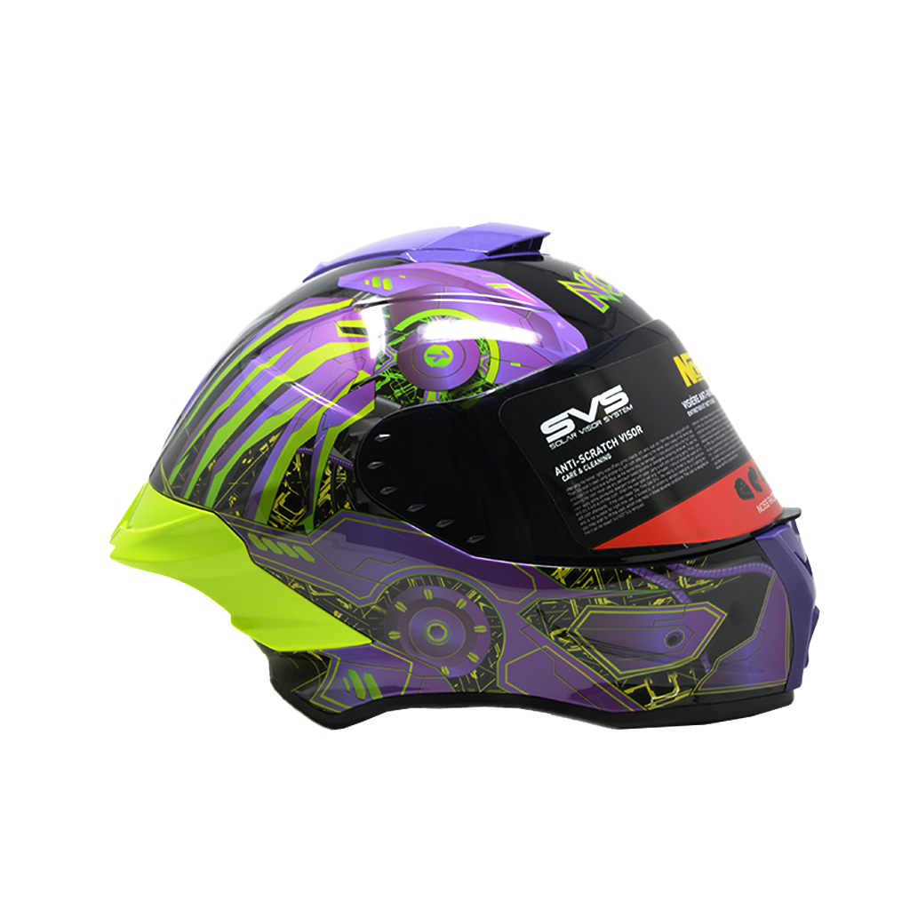 Casco Noss 801 Robot Morado