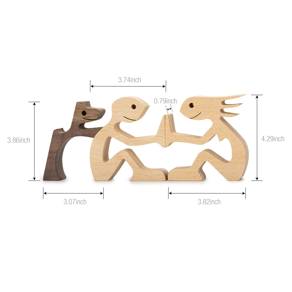 Nordic Wooden Dog Sculptures