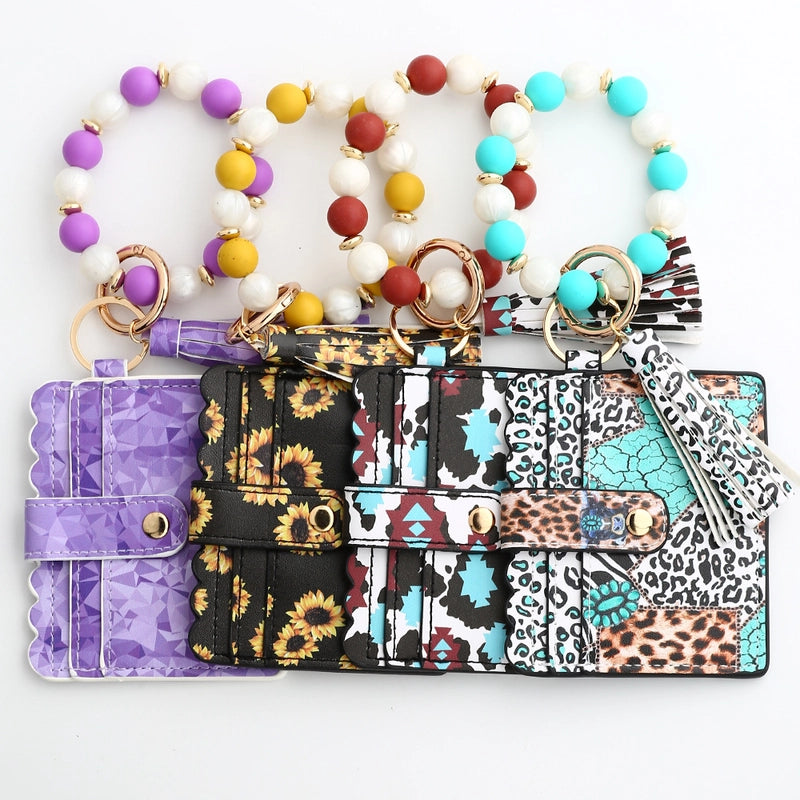 Women's Solid Color Pu Leather Open Card Holders