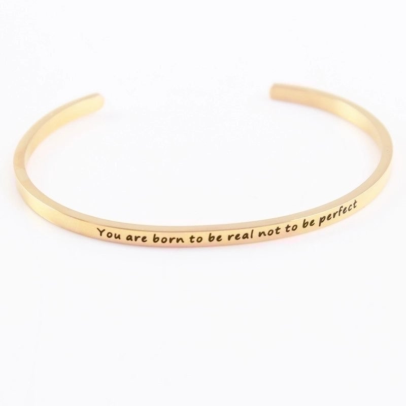 2 Pieces Casual Minimalist Letter 304 Stainless Steel Stainless Steel Bracelets In Bulk