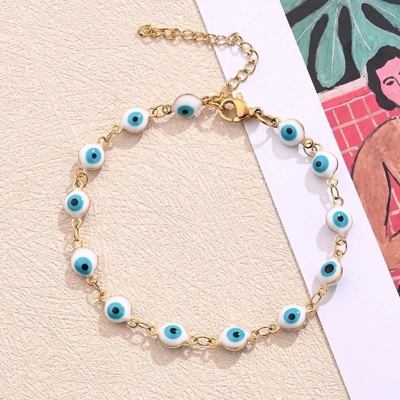 Casual Modern Style Minimalist Round Eye 304 Stainless Steel 18K Gold Plated Bracelets In Bulk