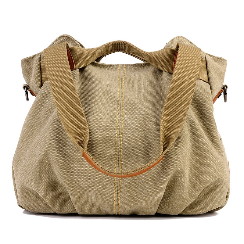 New Canvas Bag Women's Retro Fashion Portable Shoulder Bag Messenger Bag Fashion  Fashion Women's Bag