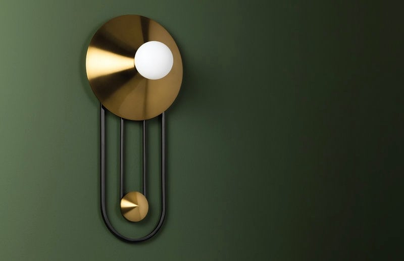 Modern Artistic Wall Sconce with Gold Accents