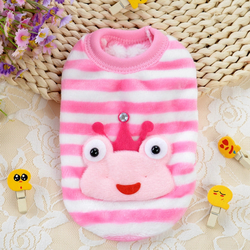 Flannel Milk Dog Clothes Small Dog Puppy Cat Dog Autumn And Winter Pet Rabbit Teacup Dog Warm Vest