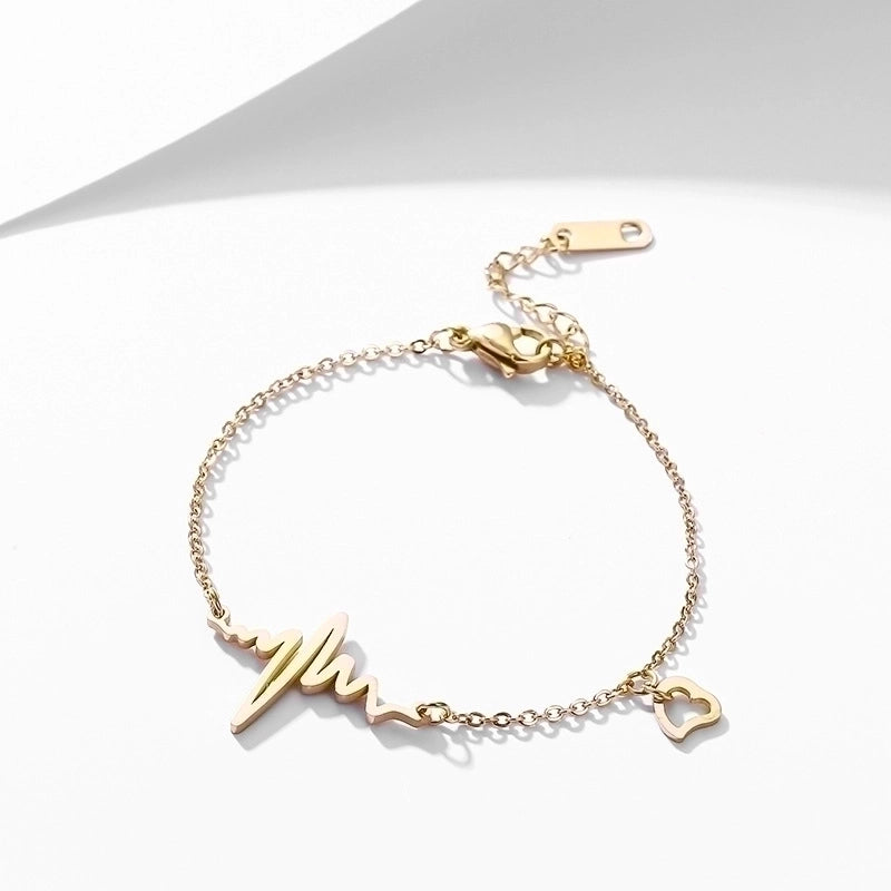 Original Design Letter Titanium Steel Plating Bracelets 1 Piece