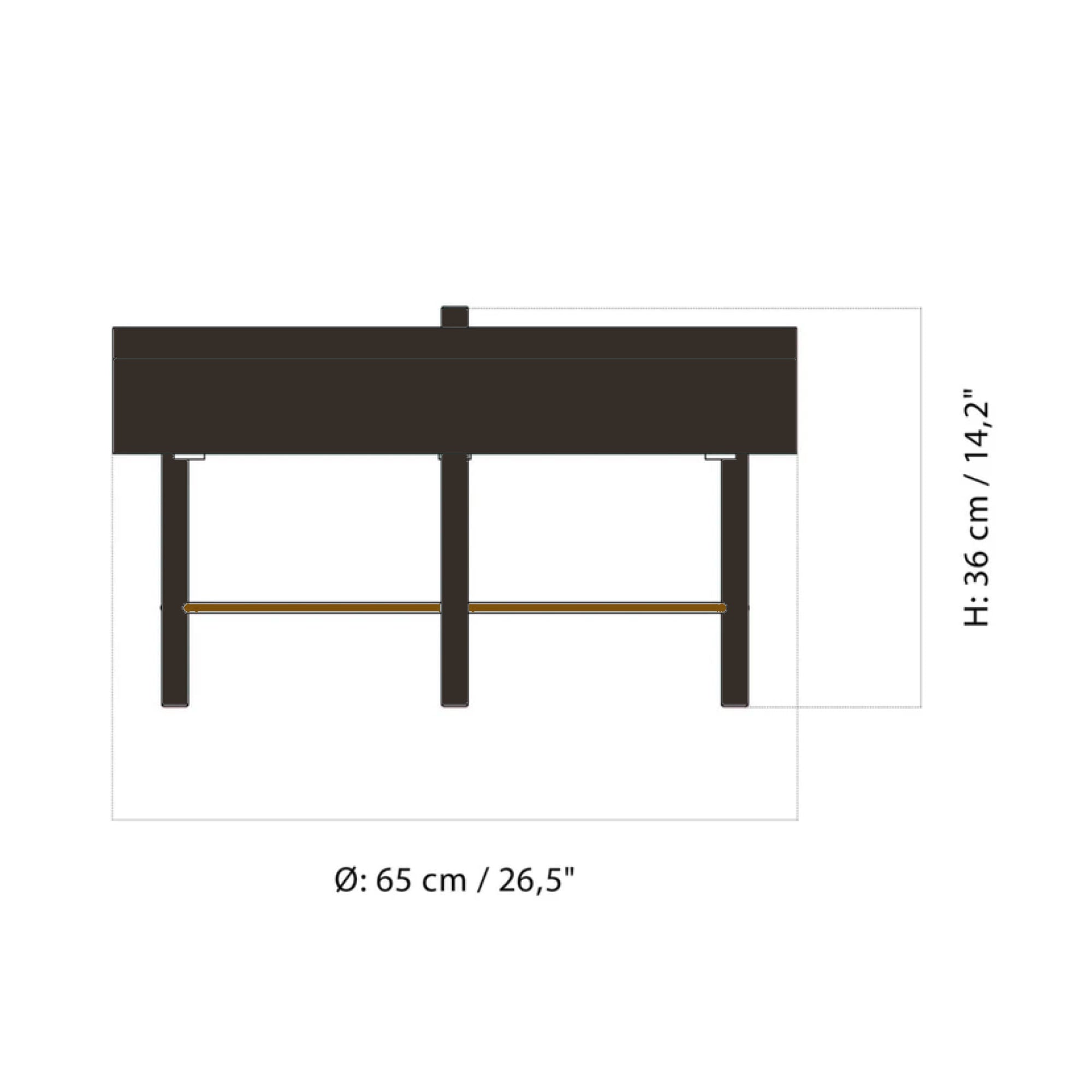 Audo Copenhagen Turning table. Black Ash