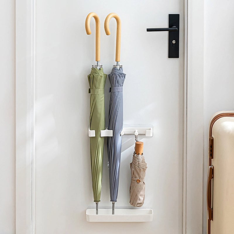Wall-mounted Drainage Umbrella Stand Storage Rack Home Use Item Rack Umbrella Bucket Doorway Entrance Hanging Tool