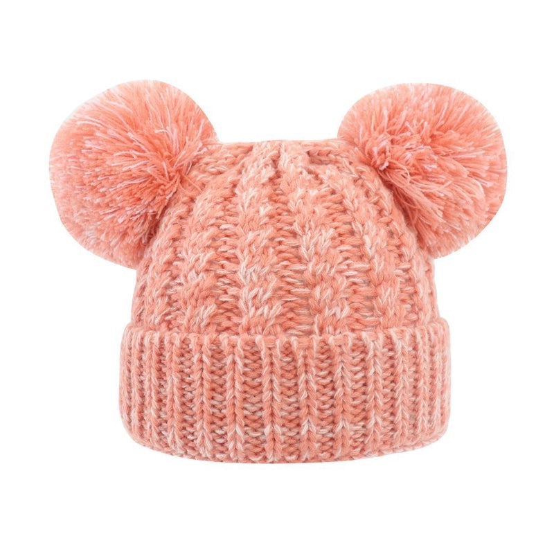 Children Unisex Sweet Minimalist Solid Color Pom Poms Wool Cap