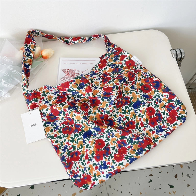 Women's Medium Polyester Flower Leopard Sexy Pillow Shape Open Underarm Bag