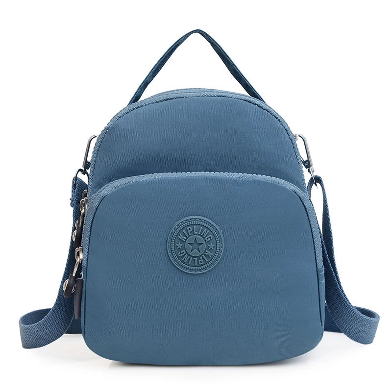 Women's Small Oxford Cloth Solid Color Classic Style Square Zipper Handbag
