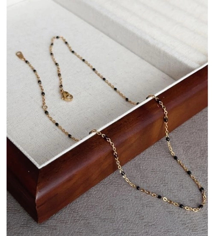 Minimalist Geometric Titanium Steel Plating 18k Gold Plated Necklace