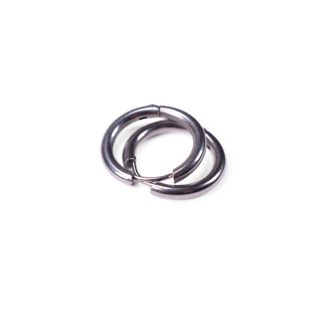 14mm Classic hoops - Silver
