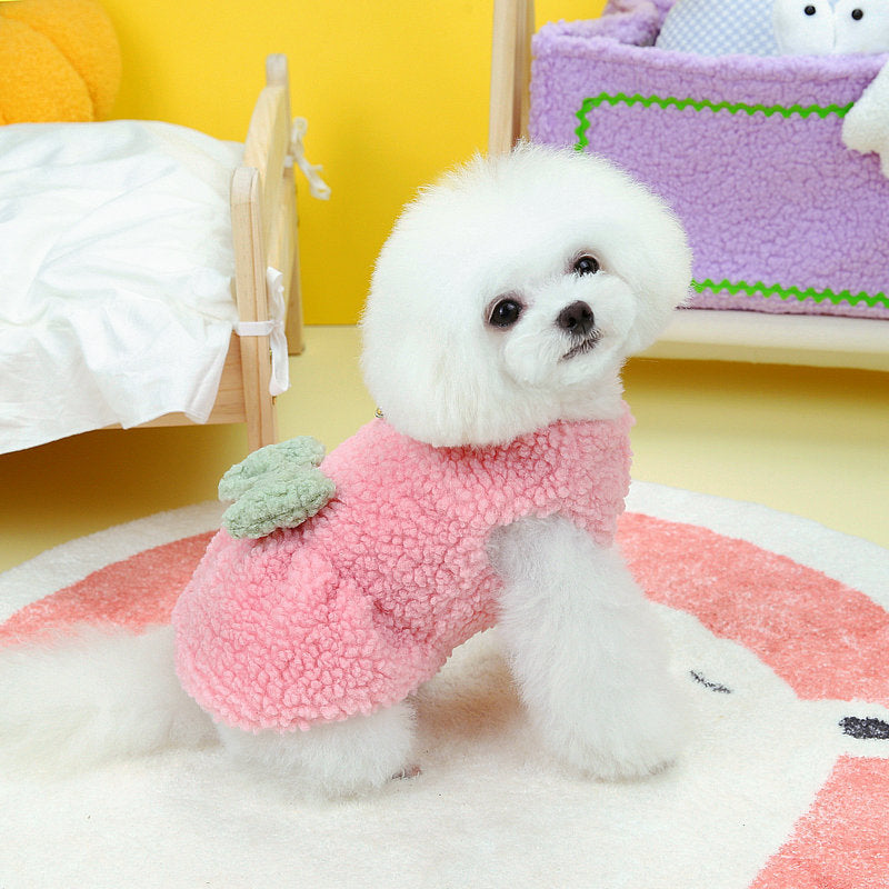 Fleece Sweet Bowknot Dog Dress Harness