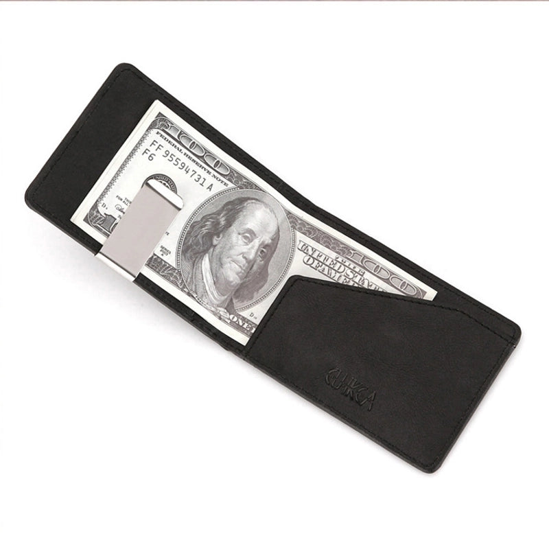 Men's Solid Color Pu Leather Flip Cover Wallets