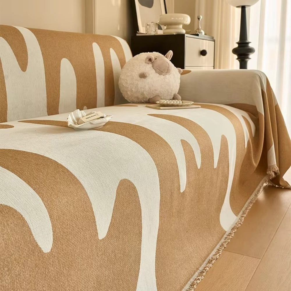 Dripping Colour Chenille Sofa Cover