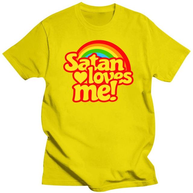 Satan Loves Me Rainbow Tee