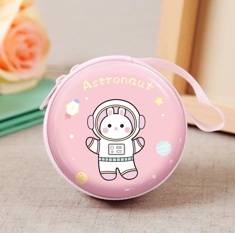 3 Pieces Women'S Cartoon Tinplate Zipper Coin Purses