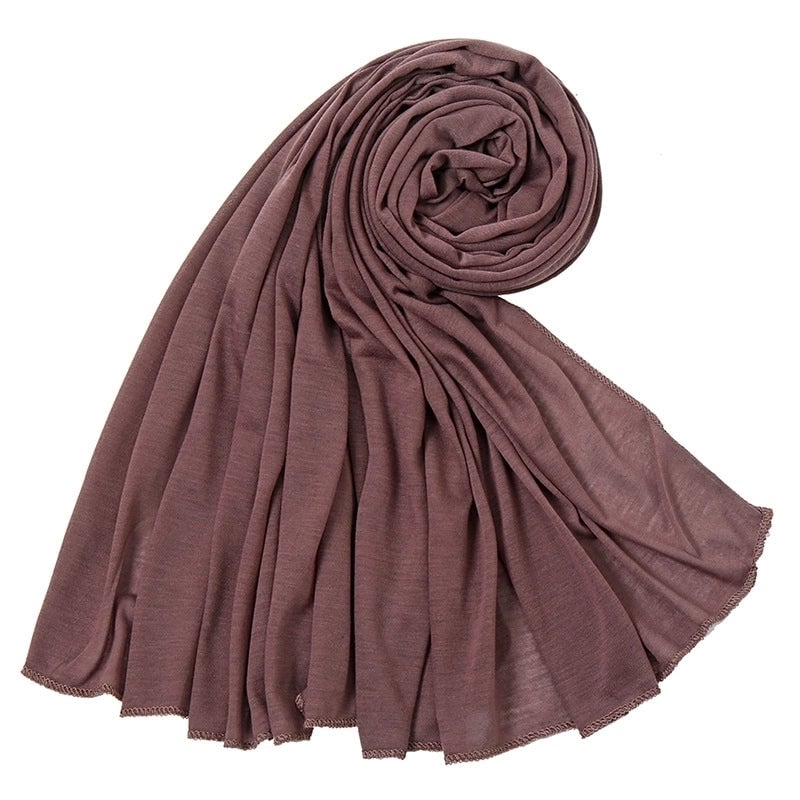 Women's Minimalist Solid Color Mercerized Cotton Winter Scarves