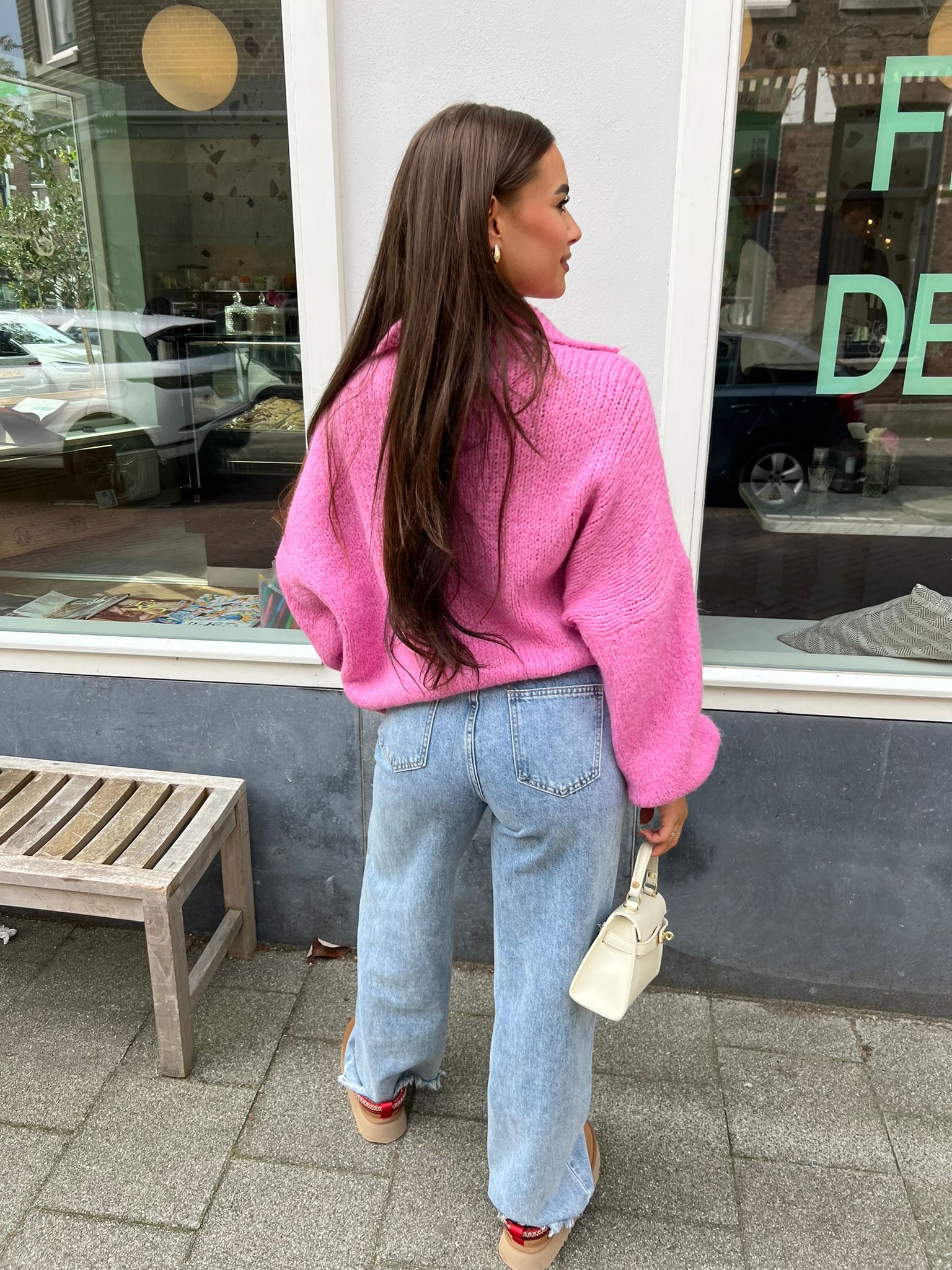 Polo sweater candy pink