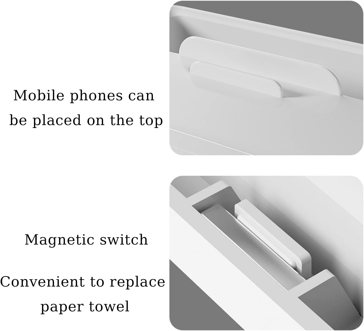 Multifunctional Tissue Box Holder with Stationery Remote Control Box