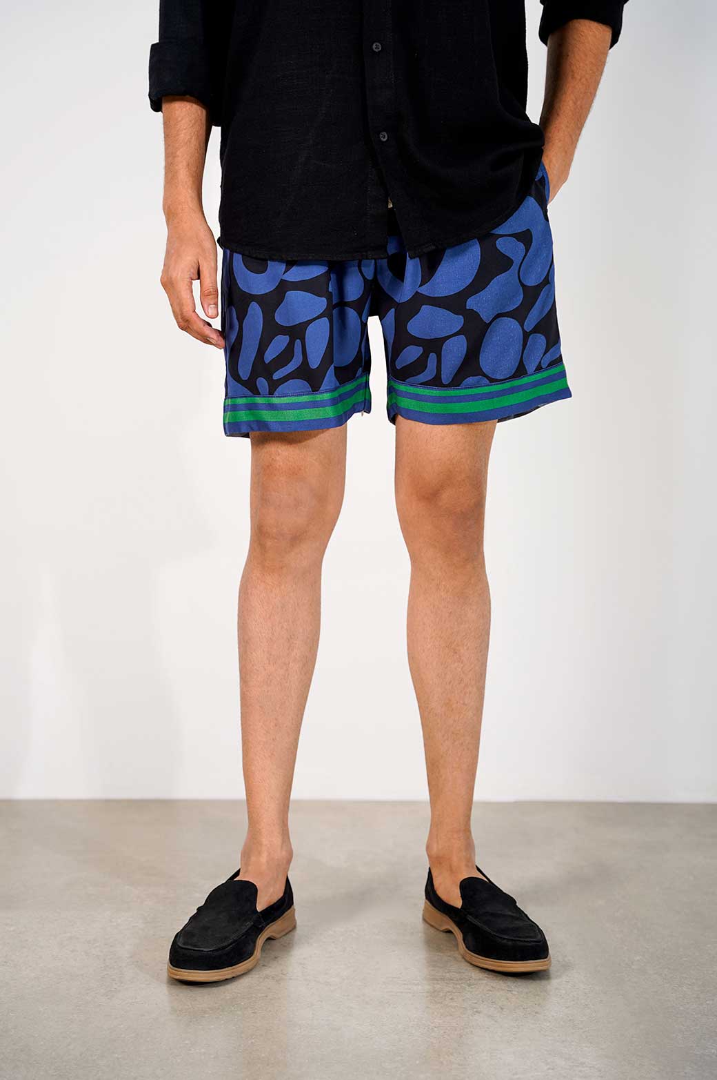 PRINTED DRAWSTRING SHORTS