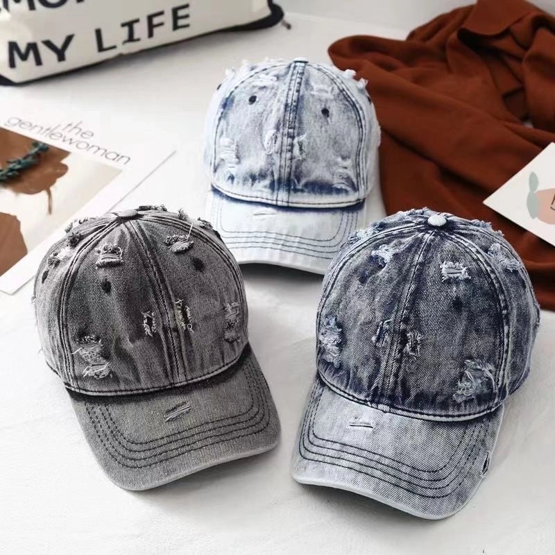 Unisex Retro Color Block Curved Eaves Baseball Cap