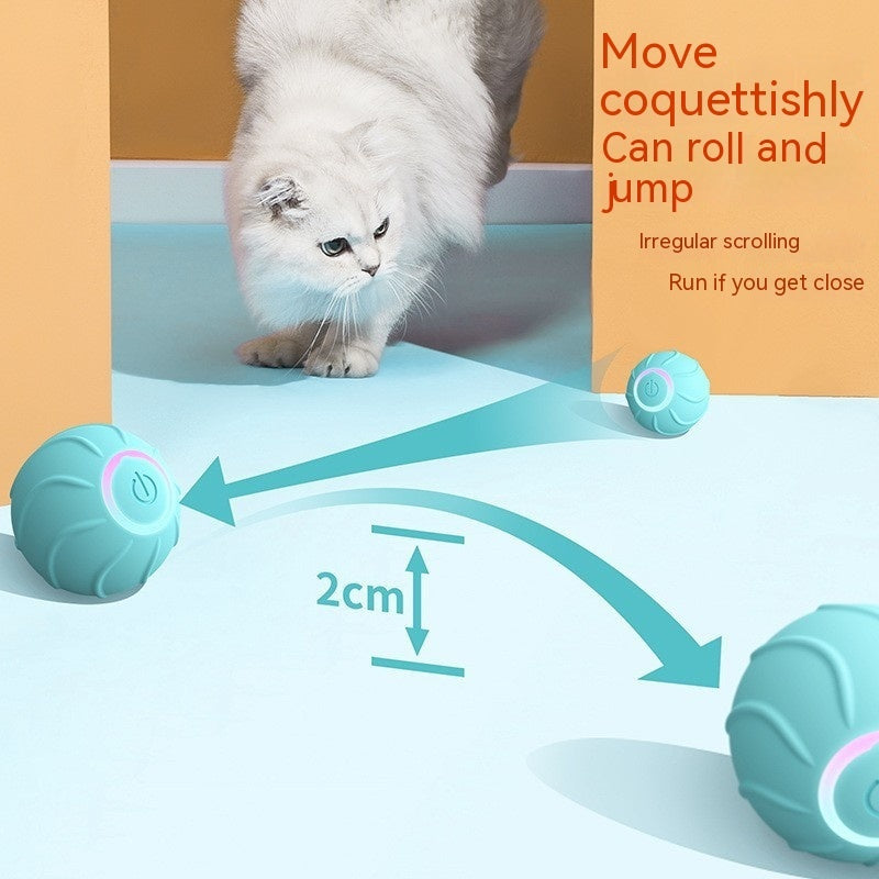 Smart Bouncing Cat Toy - USB Rechargeable Interactive Ball
