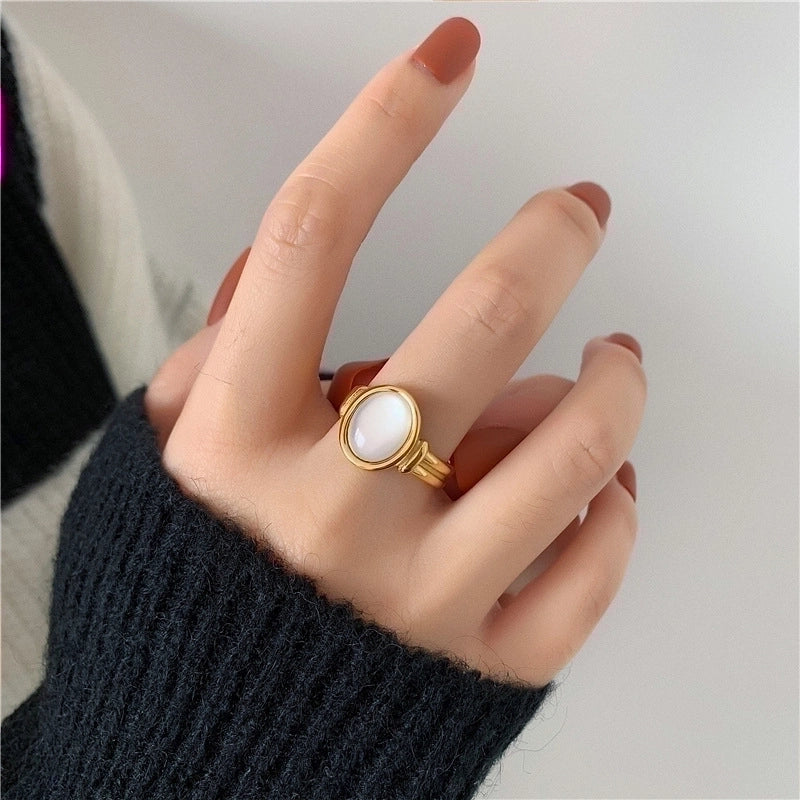 Minimalist Square Stainless Steel Plating 18k Gold Plated Rings