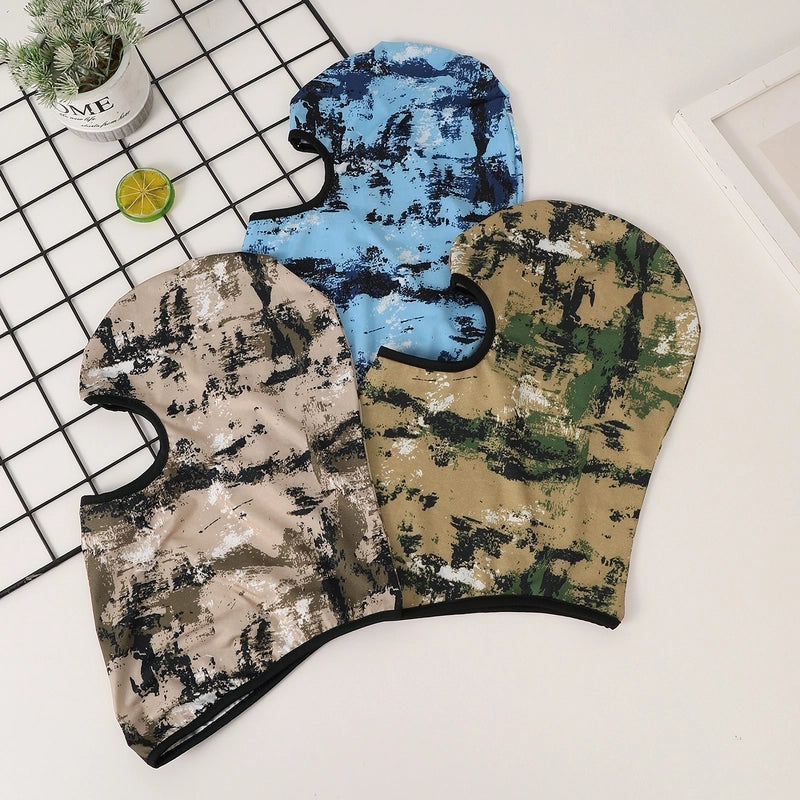 Unisex Casual Tropical Tie Dye Camouflage Printing And Dyeing Eaveless Sleeve Cap