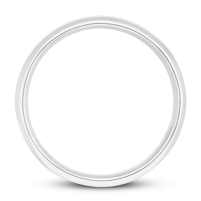 Wedding Band 14K White Gold 6mm