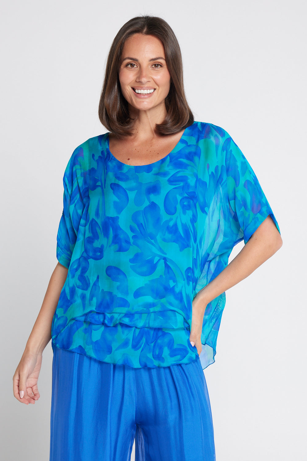 Lisette Silk Top - Oceanic