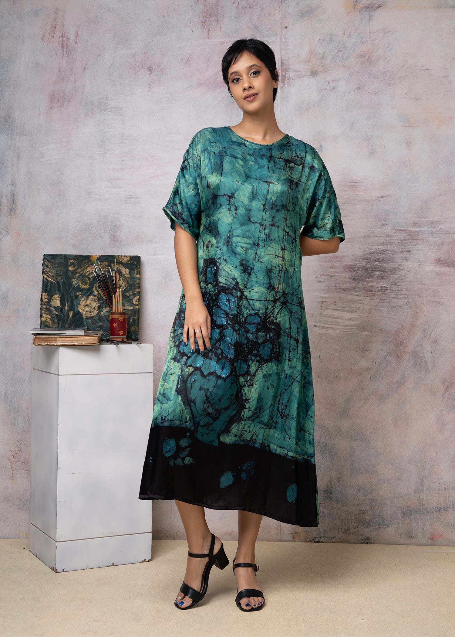 Van Gogh Vas With Roses Painting Abstract Dress