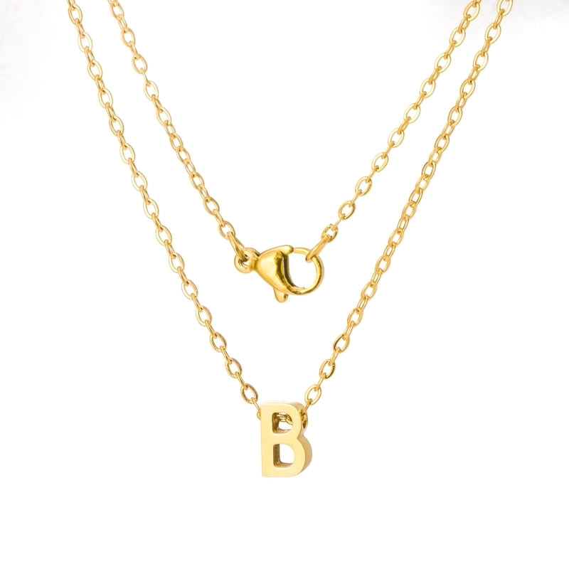 Titanium Steel Minimalist Plating Letter None Necklace