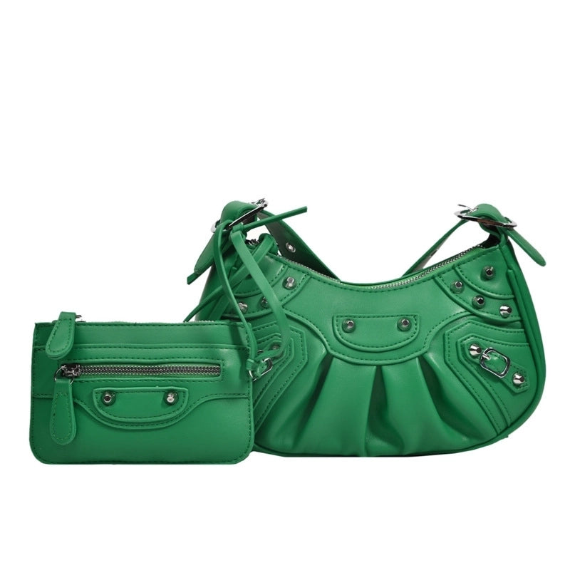 2022 Summer New Style Two-in-one Solid Color Shoulder Messenger Bag