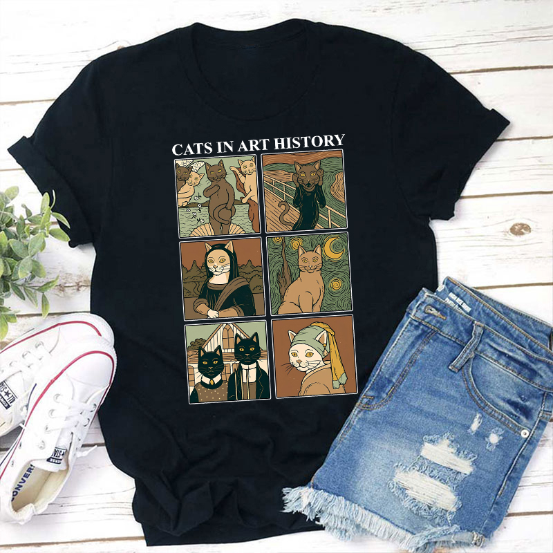 Cat In Art History Teacher T-Shirt