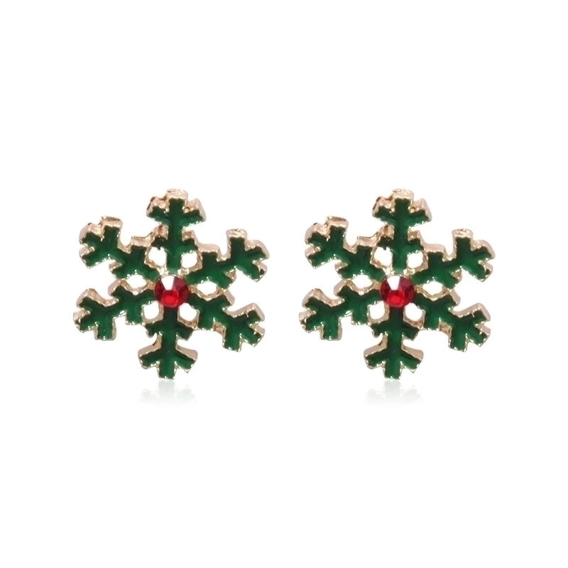 Fashion Santa Claus Christmas Socks Bell Epoxy Alloy Earrings