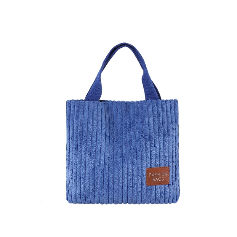 Women's Corduroy Stripe Solid Color Classic Style Magnetic Buckle Underarm Bag