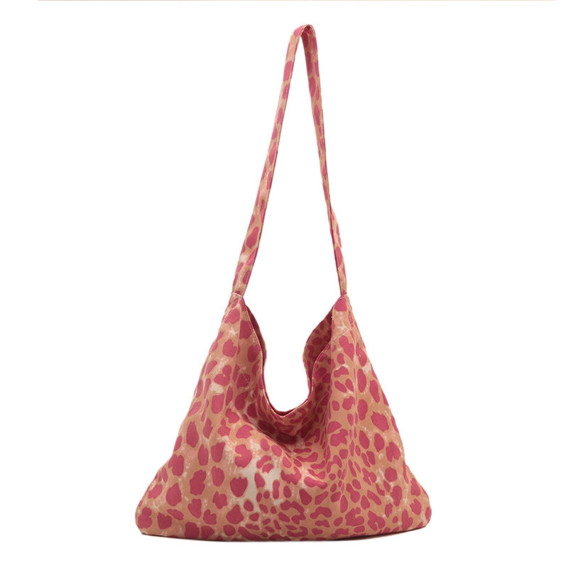 One-Shoulder Canvas Bag Female College Student  Autumn  Fashion Messenger Bag Large Capacity Western Style Niche Bag