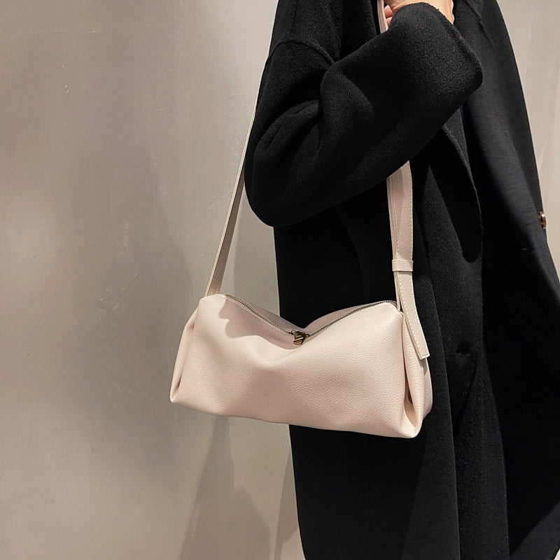 Popular Temperament Underarm Bag Fashion Simple Ladies Bag New Bags Commuter Shoulder Soft Leather Cross-Body Bag
